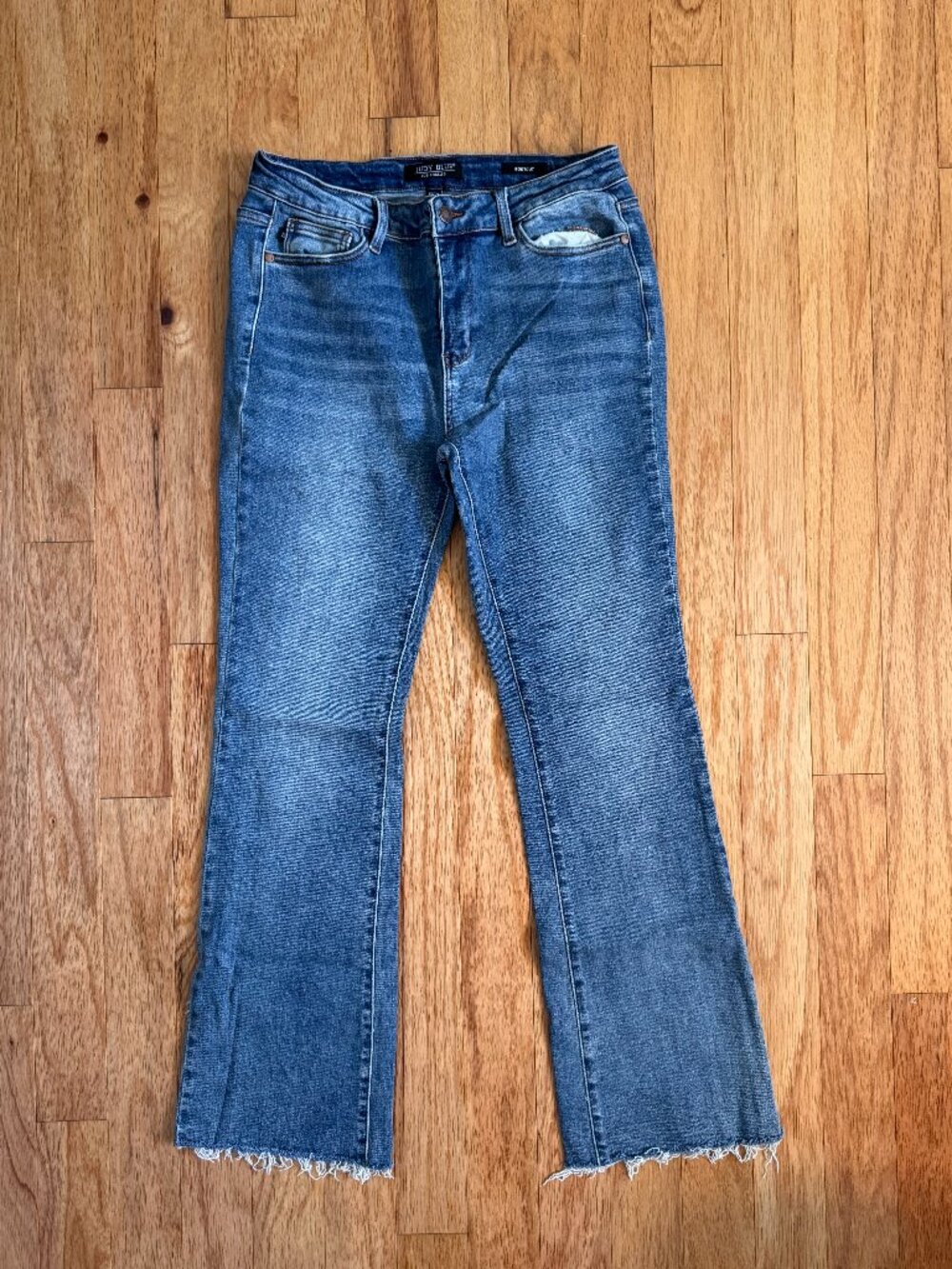 Judy Blue Mid Rise Raw Hem Bootcut Jeans Size 13/31